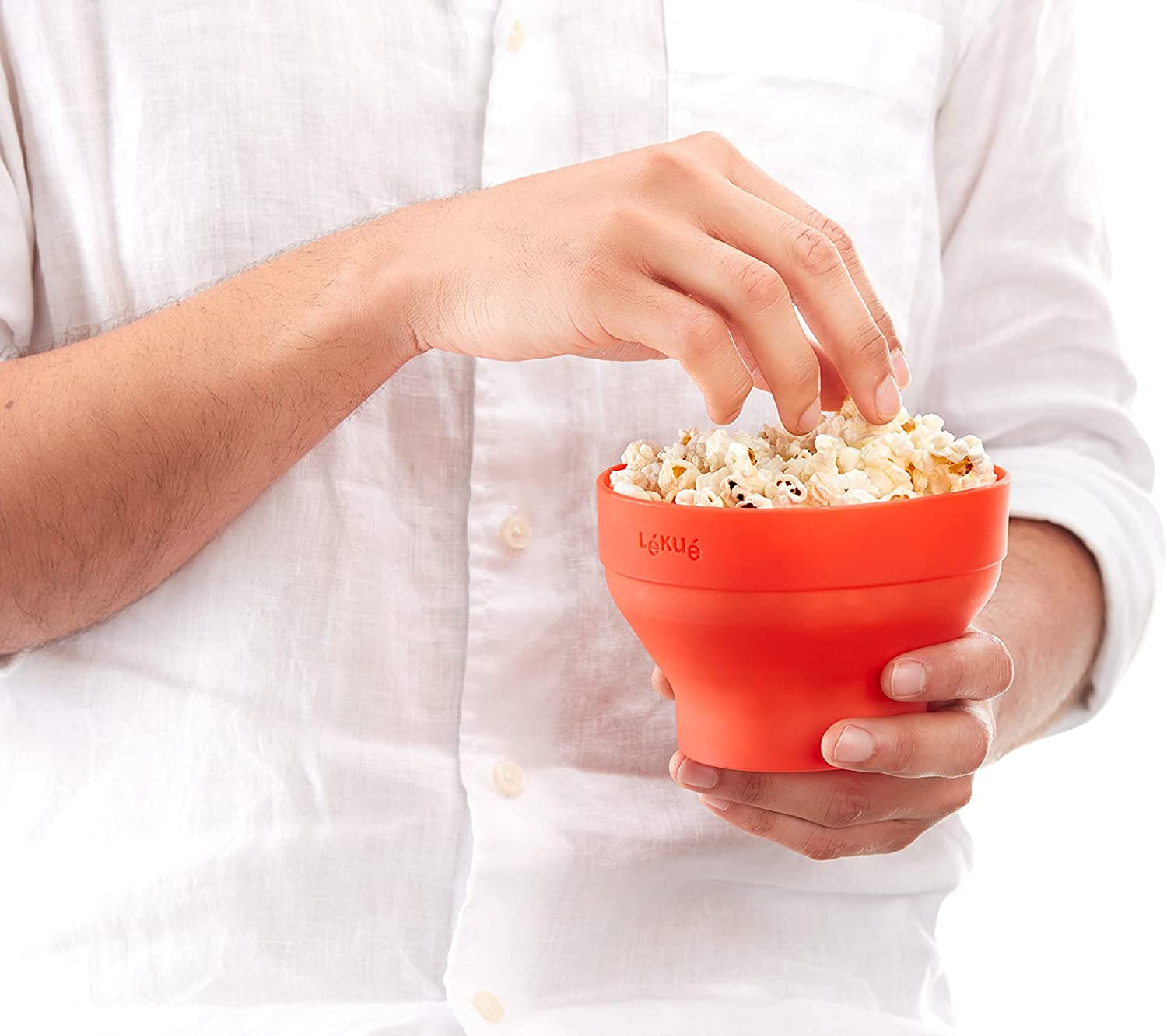 Lekue Mini Microwave Popcorn Maker, Single