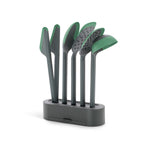 Lekue Essential Cooking Tool Set 5 Kitchen Utensils With Stand, Black