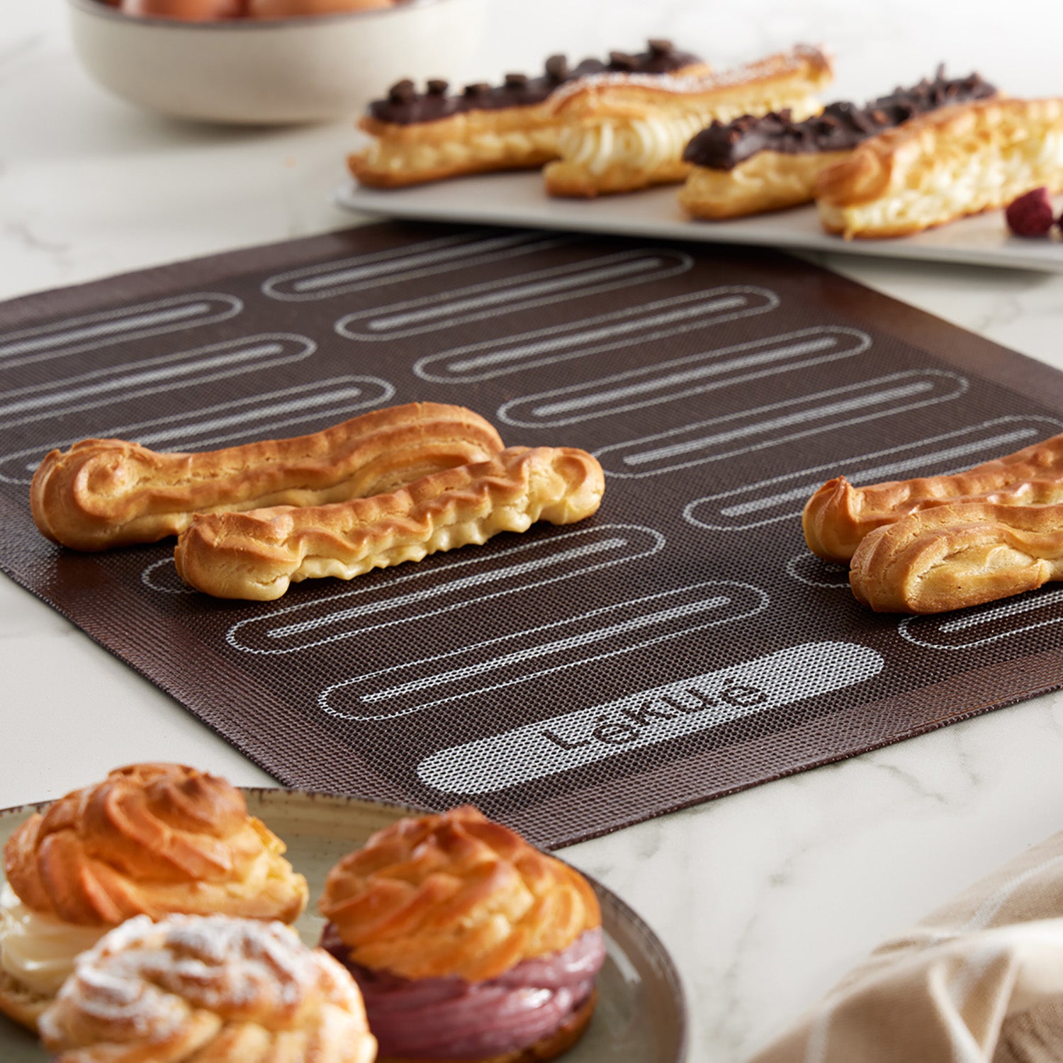 Lekue Non-Stick Silicone Microperforated Baking Mat, 16 x 12 Inches, Black