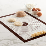 Lekue Non-Stick Silicone Pastry Mat with Measurement Markings, 24 x 16 Inches, Black