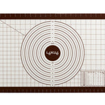 Lekue Non-Stick Silicone Pastry Mat with Measurement Markings, 24 x 16 Inches, Black