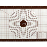 Lekue Non-Stick Silicone Pastry Mat with Measurement Markings, 24 x 16 Inches, Black
