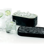 Lekue Ice Box Silicone Ice Cube Tray and Storage Box, Black