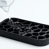 Lekue Ice Box Silicone Ice Cube Tray and Storage Box, Black