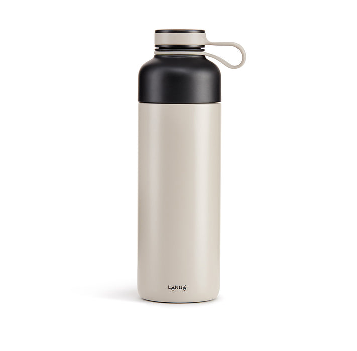 Lekue Insulated Bottle To Go, 16.9-Ounce, Gray