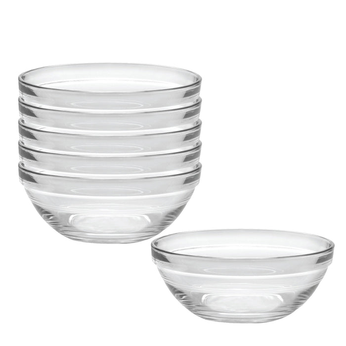 Duralex Made In France Lys Stackable Glass Bowl, Set of 6
