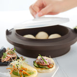 Lekue Steamed Buns & Baos Cooker, Brown