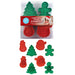 R&M International 4 Piece Double Sided Christmas Cookie Stamper Set, 2-Inch