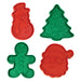 R&M International 4 Piece Double Sided Christmas Cookie Stamper Set, 2-Inch