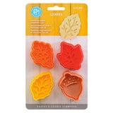 R&M International 4 Piece Leaves Cookie Stamper Set, 2-Inch