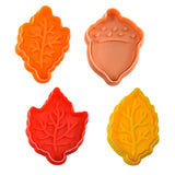 R&M International 4 Piece Leaves Cookie Stamper Set, 2-Inch
