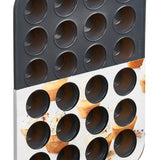 Trudeau Structure Silicone 24 Cavity Mini Muffin Pan, Grey/Mint