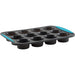 Trudeau Structure Silicone 12 Cavity Muffin Pan, Tropical Blue