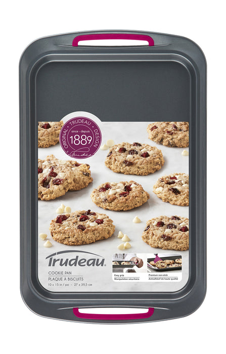 Trudeau Nonstick 12-Inch x 15-Inch Metal Cookie Sheet Pan, Grey