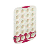 Trudeau Structure Silicone 24 Cavity Mini Muffin Pan, Confetti/Fuchsia