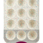 Trudeau Structure Silicone 12 Cavity Dome Cake Pan, Confetti/Fuchsia