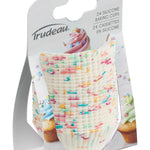 Trudeau Structure White Confetti Silicone Mini Muffin Baking Cups, Set of 24