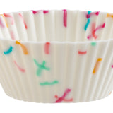 Trudeau Structure White Confetti Silicone Mini Muffin Baking Cups, Set of 24