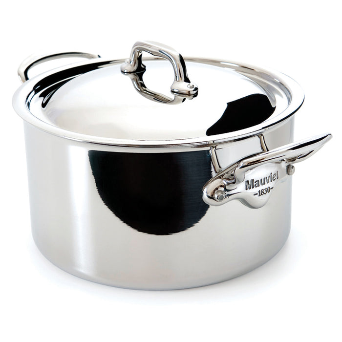 Mauviel M'Cook 9.1 qt. Stainless Steel Stewpan & Lid