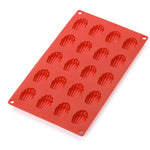 Lekue Silicone 20 Cavity Mini Madeleine Baking Mold, Red