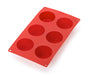 Lekue Silicone 6 Cavity Muffin Baking Mold, Red