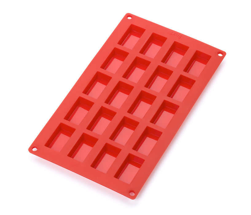 Lekue Silicone 20 Cavity Mini Financier Baking Mold, Red