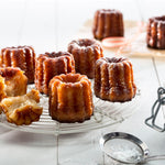 Lekue Silicone 18 Cavity Mini Cannelais Bordelais Baking Mold, Red