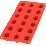 Lekue Silicone 18 Cavity Mini Cannelais Bordelais Baking Mold, Red