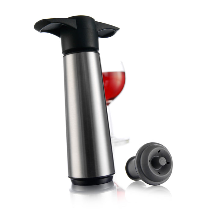 Vacu Vin Wine Saver Pump With 1 Stopper, Stainless Steel