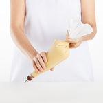 Lekue Reusable Piping Bag Set with 3 Tips, Silicone and Stainless Steel, White