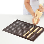 Lekue Reusable Piping Bag Set with 3 Tips, Silicone and Stainless Steel, White