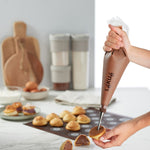 Lekue Reusable Piping Bag Set with 3 Tips, Silicone and Stainless Steel, White