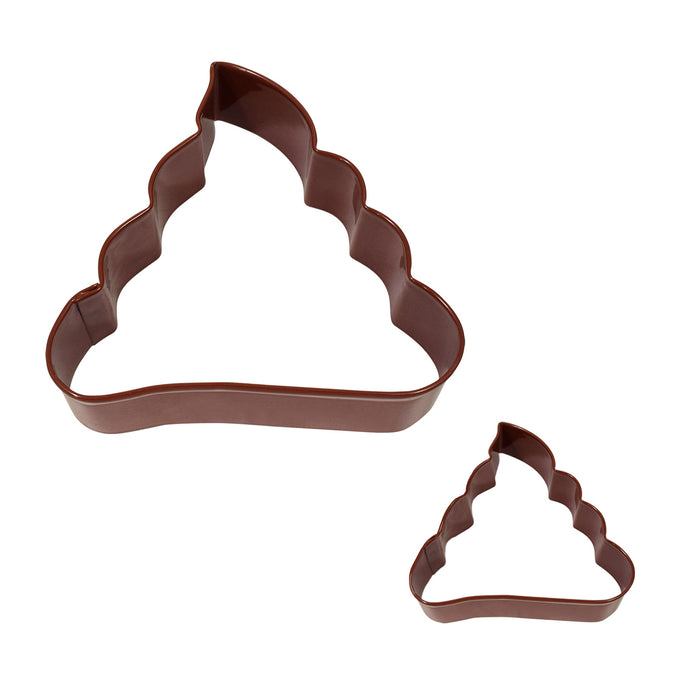 R&M International Poop Emoji 2 Piece Cookie Cutter Set, Brown