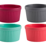 Trudeau Silicone Baking Ramekins, Set of 4, Assorted Colors