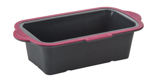 Trudeau Structure Silicone Pro 8.5 x 4.5-Inch Loaf Pan, Gray/Pink