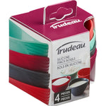 Trudeau Silicone Pinch Bowls, 1/2 Cup, Set of 4, Assorted Colors