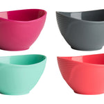 Trudeau Silicone Pinch Bowls, 1/2 Cup, Set of 4, Assorted Colors
