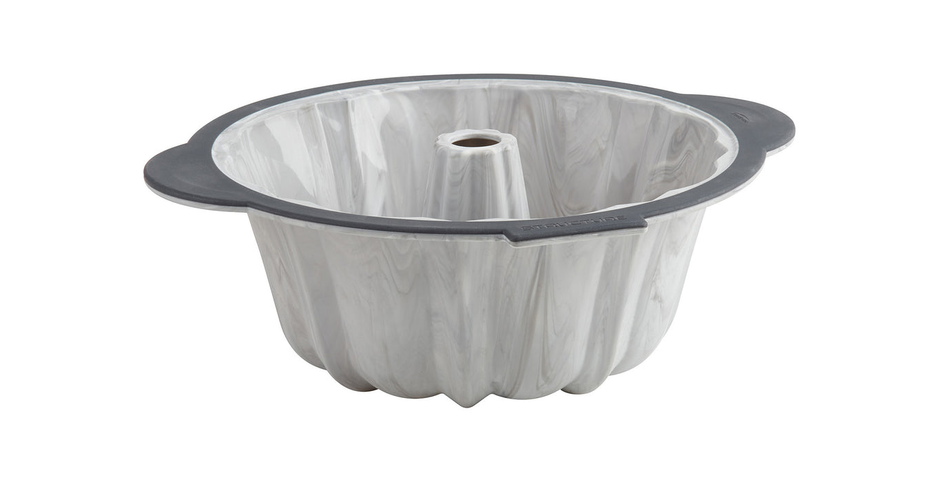 Trudeau Structure Silicone Pro Fluted Cake Pan, Marble