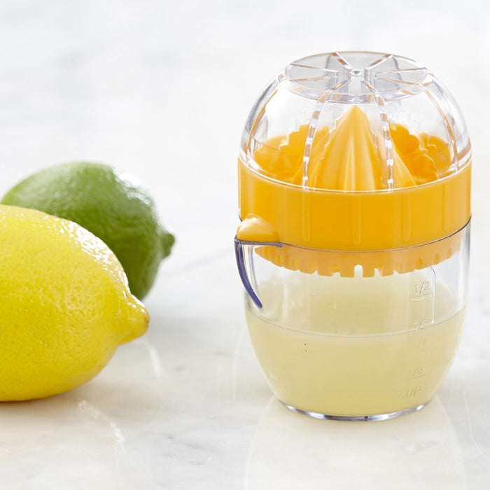 Trudeau 1/2 Cup Citrus Juicer For Lemons, Limes, and Oranges, Yellow