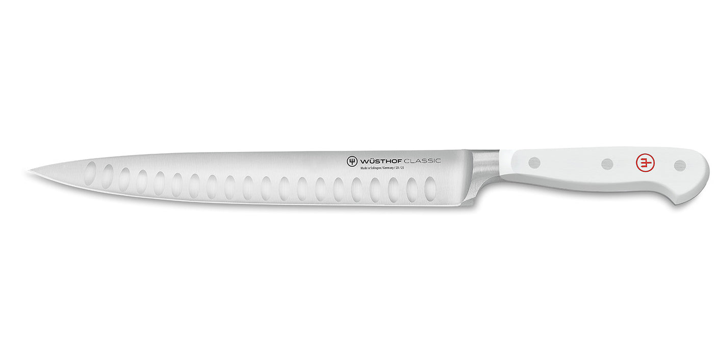 Wusthof Classic White 9 Inch Carving Knife, Hollow Edge