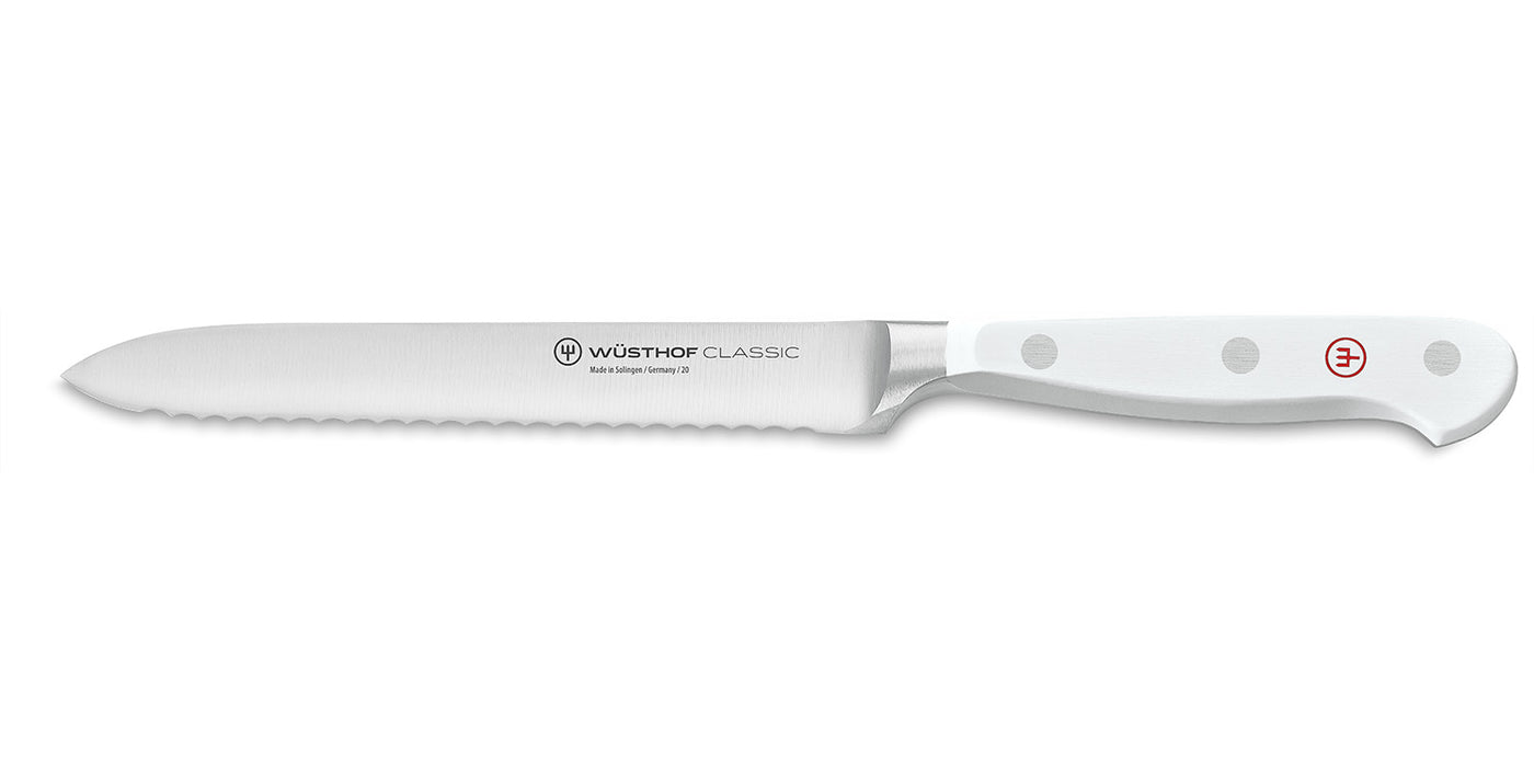 Wusthof Classic White 5 Inch Serrated Knife
