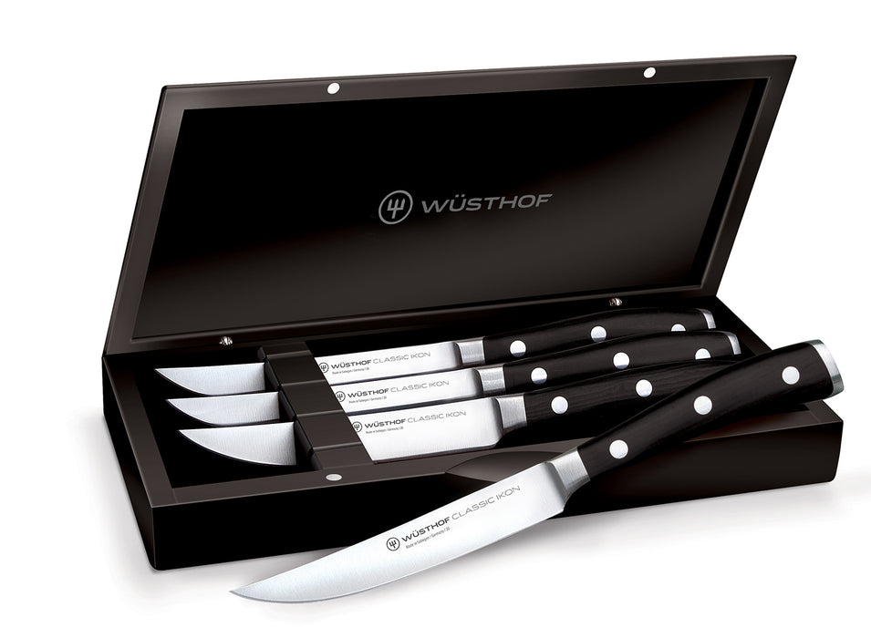 Wusthof Classic Ikon Four Piece Steak Knife Set W/Presentation Box