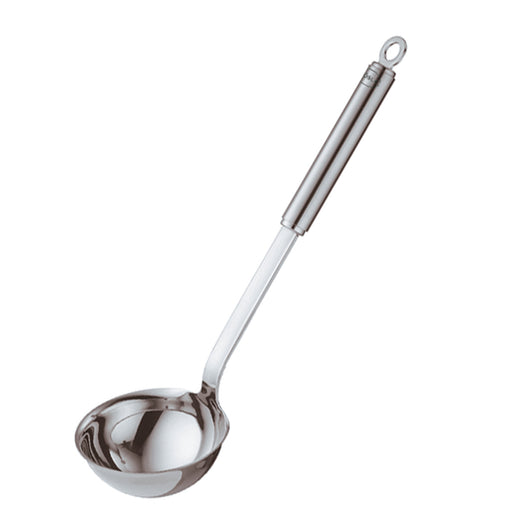 Rosle Stainless Steel Round Handle Ladle with Pouring Rim, 5.4-Ounce