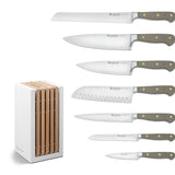 Wusthof Classic 8 Piece Knife Block Set, Velvet Oyster