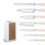 Wusthof Classic 8 Piece Knife Block Set, Pink Sea Salt
