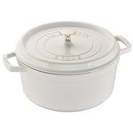Staub 5.5-qt Round Cocotte, White