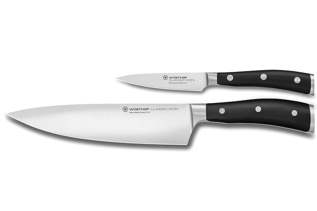 Wusthof Classic Ikon 2 Piece Cook's Knife Set W/ Chef's Knife & Paring Knife