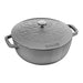 Staub Cast Iron 3.75-qt Essential French Oven with Lilly Lid, Graphite Grey