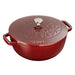 Staub Cast Iron 3.75-qt Essential French Oven with Lilly Lid, Grenadine