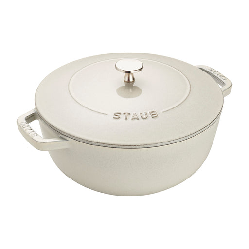 Staub Cast Iron 3.75-qt Essential French Oven Roaster, White Truffle